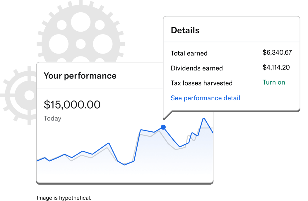 Your investing performance shown, with total earnings, and dividends earned highlighted.